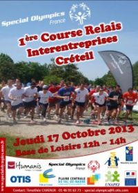 1ère course inter-relais entreprises. Le jeudi 17 octobre 2013 à Créteil. Val-de-Marne.  12H00